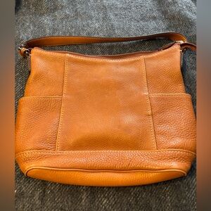 fossil handbags for women 75082 camel brown Large Pebbled Leather